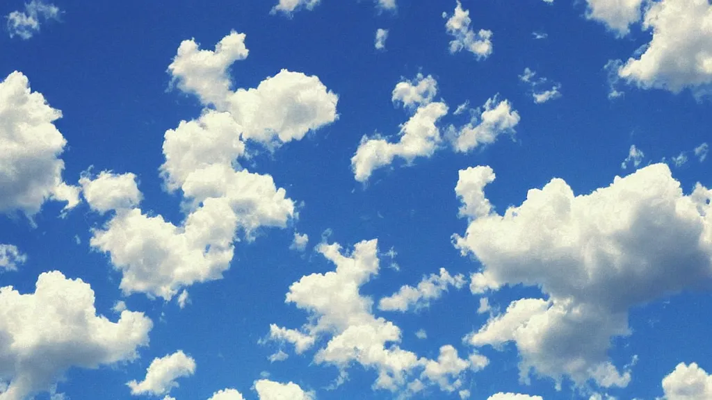 Image similar to puffy clouds sky sparse pixelated game background