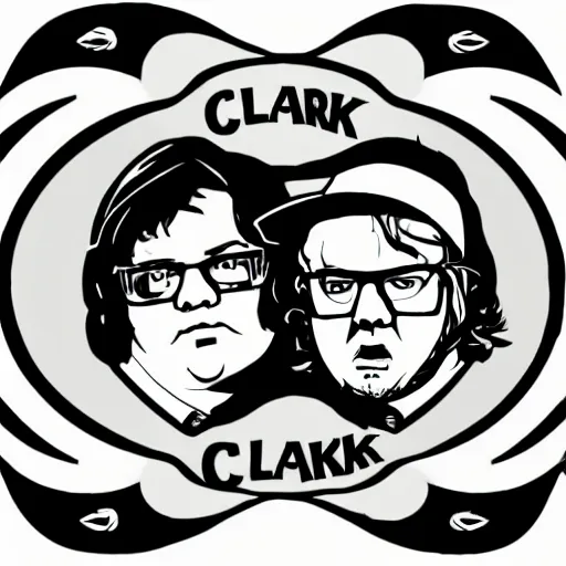 Prompt: clark duke hybrid, vector, svg sticker art