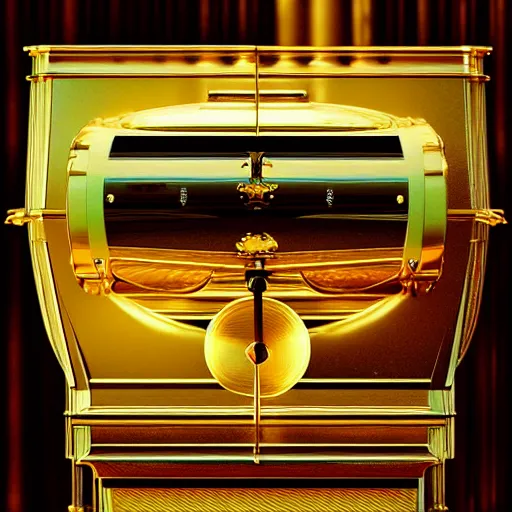 Image similar to “ a detailed, shiny mutoscope. hyper - realistic, good as new. 3 d render ”