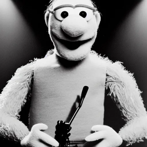 Prompt: a beautiful portrait of Phil Collins as a Muppet playing drums, 8k