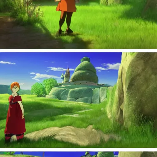 Image similar to beautiful Shrek anime by makoto shinkai