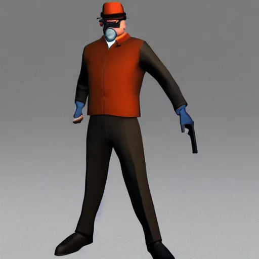 Image similar to 3 d model of spy ( from team fortress 2 )