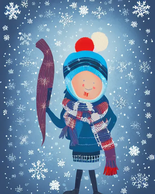 Image similar to winter illustration style