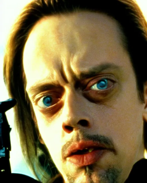 Image similar to film still close - up shot of steve buscemi terminator 2. photographic, photography