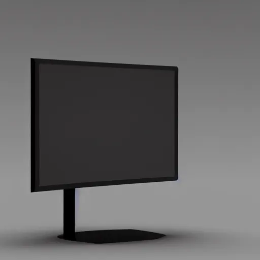 Prompt: old monitor screen technical details render 3 d clean sharp focus concept art