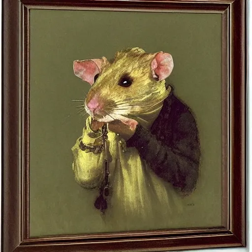 Prompt: portrait of a rat dignitary by ilya repin