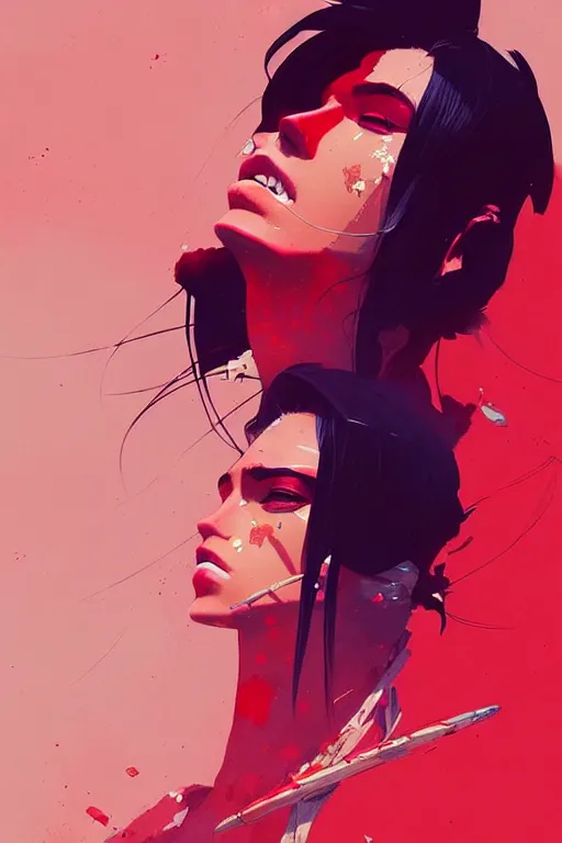 Image similar to an ultradetailed beautiful painting of a stylish woman fighter, by conrad roset, greg rutkowski and makoto shinkai, featured on artstation