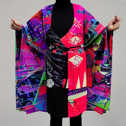 Image similar to “ cyberpunk kimono ”