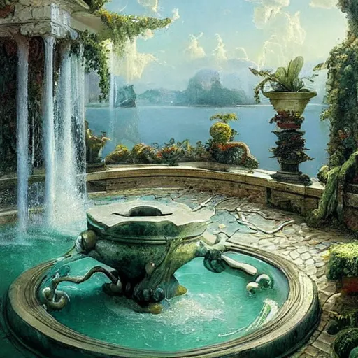 Prompt: paint surrealist ⛲, ferdinand knab, high definition and detailed 4 k