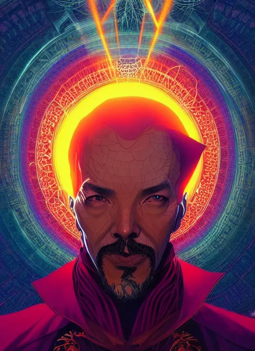 Prompt: stunning portrait of dr strange, by victo ngai, kilian eng vibrant colors, dynamic lighting, digital art, winning award masterpiece, fantastically beautiful, illustration, aestheticly inspired by beksinski and dan mumford, upscale with simon stalenhag work, artstation, 8 k