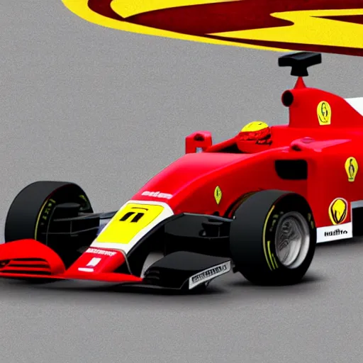 Image similar to Ferrari 2022 formula 1 car surrounded by clowns, DSRL photo, realistic