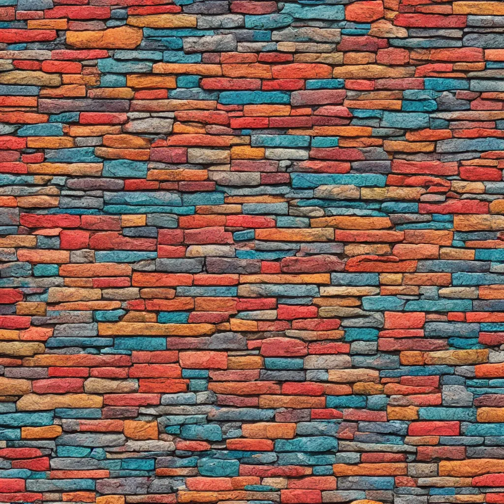 Image similar to multicolor painted brick texture