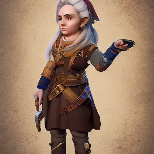 Image similar to DND 5e young adult female gnome artificer, high detail, cinematic, cgsociety 8k