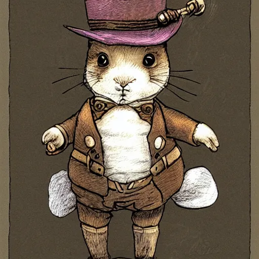 Prompt: steampunk rabbit, by beatrix potter