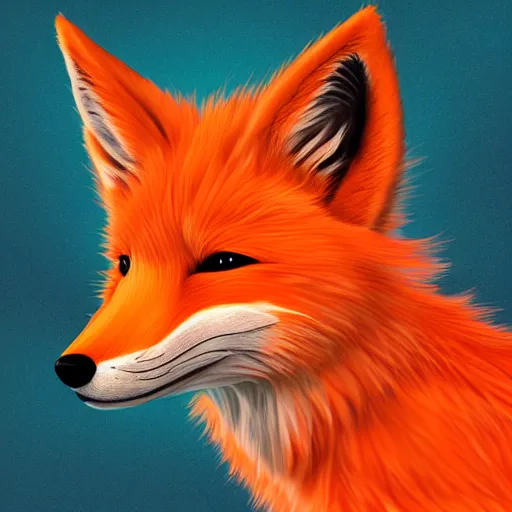 Prompt: digital orange fox, retrowave palette, digital world, highly detailed, electric breeze, anatomically correct vulpine, synth feel, fluffy face, ear floof, flowing fur, super realism, accurate animal imagery, 4 k digital art