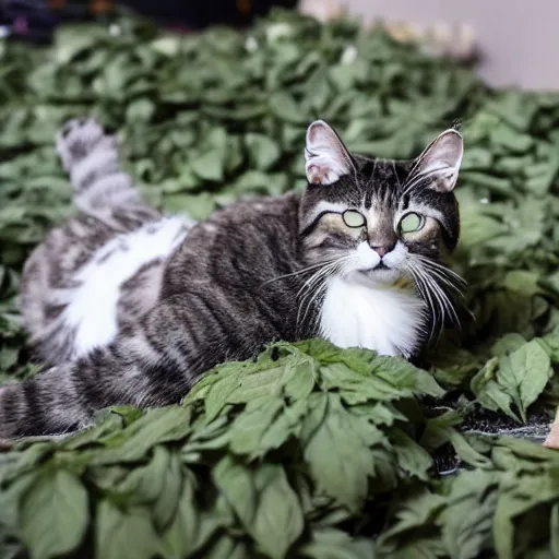 Image similar to cats going to war over catnip prices