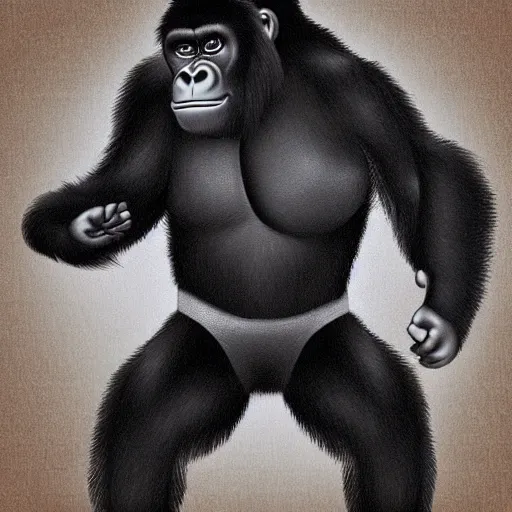 Image similar to nimble gorilla dancing in the ballroom