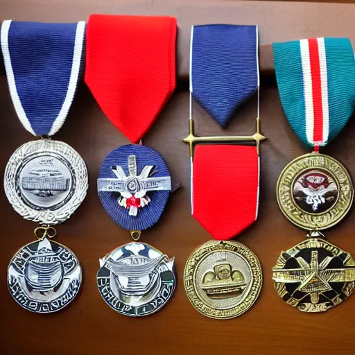 Image similar to trump decorated with military medals