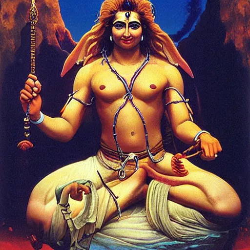 Image similar to Shiva, style of Bekinski, Ridley Scott, Thomas Blackshear