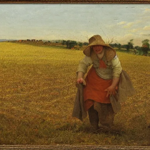 Image similar to pepe the from among the gleaners by jean francios millet