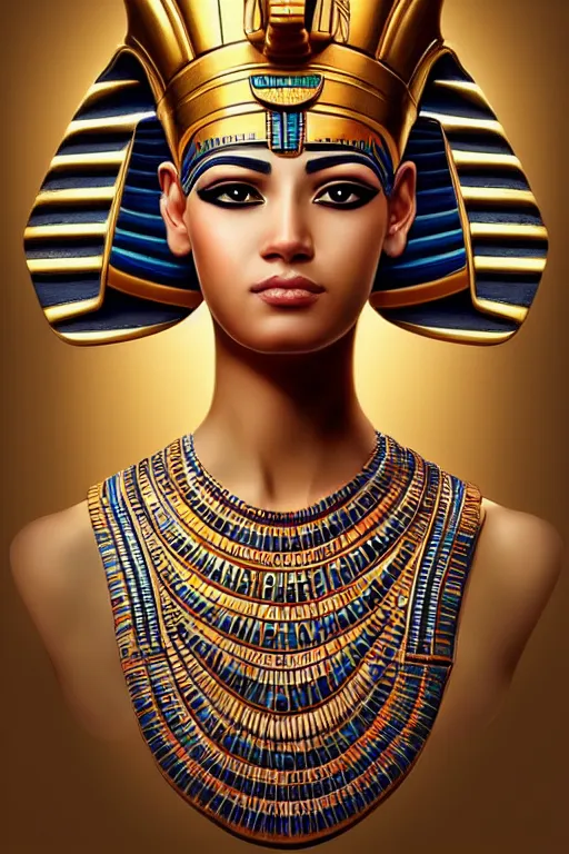 Image similar to a highly detailed beautiful portrait of a egyptian god with facial expression / emotion : enthusiastic in the style of artgerm.