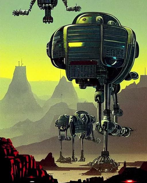 Image similar to attack of the killer robots, concept art, intricate details, highly detailed, vintage sci - fi poster, retro future, in the style of chris foss, rodger dean, moebius, michael whelan, and gustave dore