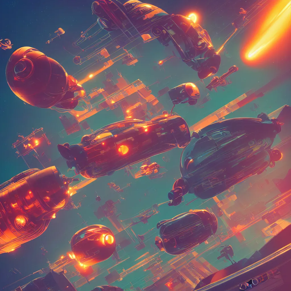 Prompt: retrofuturistic poster of pig in orbit, orbital graphical lines, close up, wlop, dan mumford, artgerm, liam brazier, peter mohrbacher, 8 k, raw, featured in artstation, octane render, cinematic, elegant, 8 k