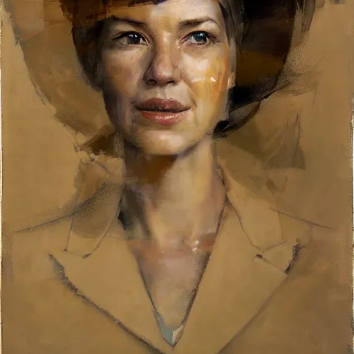 Image similar to portrait by Jonathan Yeo