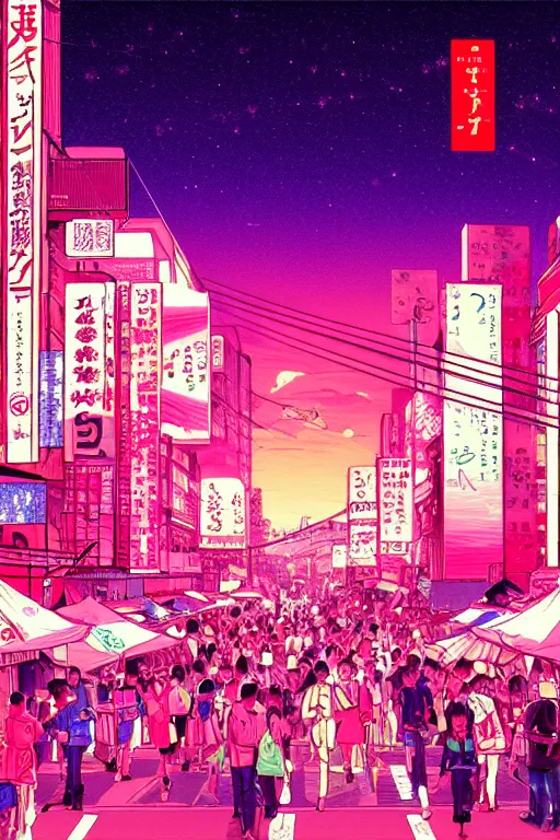 Prompt: sapporo yuki matsuri, retrowave art, trending on art station