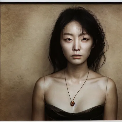 Prompt: Lee Jin-Eun by Kim Keever, rule of thirds, seductive look, beautiful