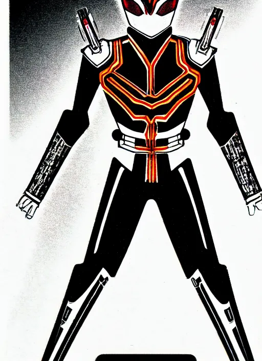 Image similar to kamen rider character, design by shotaro ishinomori, an 1 9 8 7 film