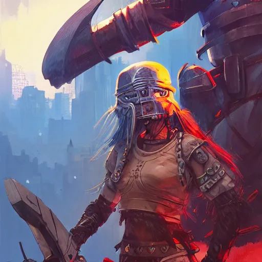 Image similar to cyberpunk viking helmet mask warrior goddess robot ninja fantasy, art gta 5 cover, official fanart behance hd artstation by jesper ejsing, by rhads, makoto shinkai and lois van baarle, ilya kuvshinov, ossdraws