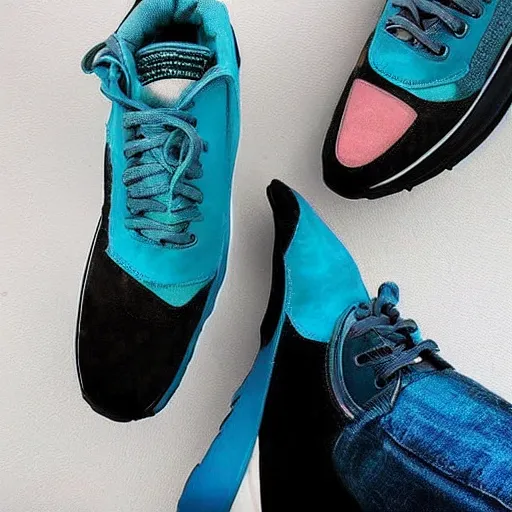 Image similar to Retro Futuristic Sneakers in the color of Instagram