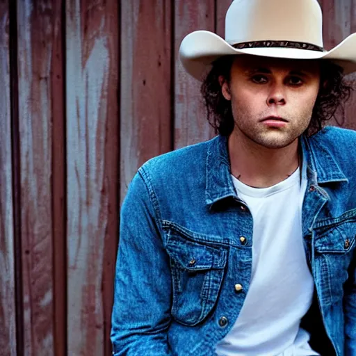 Image similar to mikky ekko as a country western singer