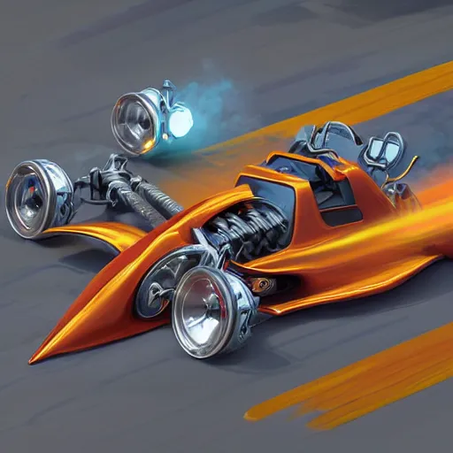 Prompt: isometric hotrod drag racer, extended front axle, large back wheels, concept art by tyler edlin and petros afshar and christopher balaskas and marius borgeaud and kiliain eng, well proportioned, highly detailed