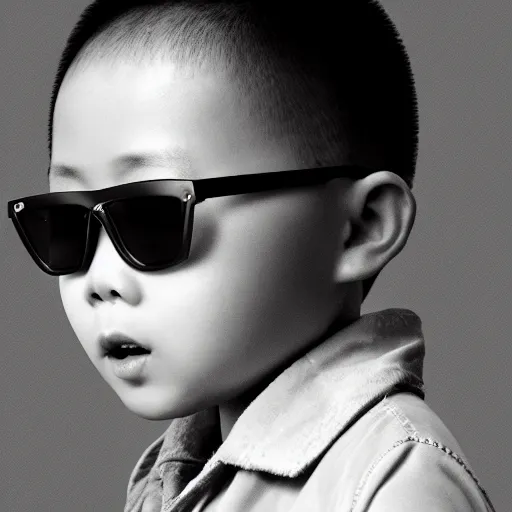 Prompt: chinese boy wearing shades, octane render