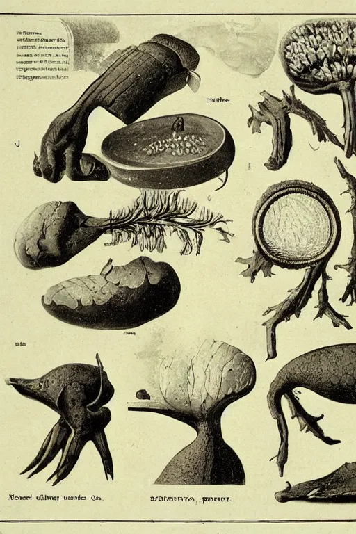 Image similar to 1 9 th century scientific plate illustration of clicker - from - the - last - of - us