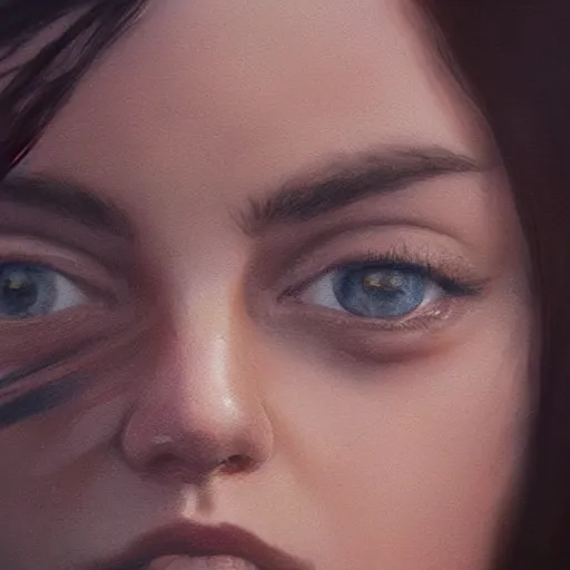 Image similar to winking mila kunis closeup portrait, dramatic light, lake background, 2 0 0 mm focal length, painted by stanley lau, painted by greg rutkowski, painted by stanley artgerm, digital art, trending on artstation