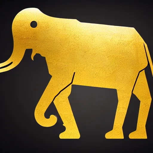 Image similar to golden mammoth, stylized, mappa studio