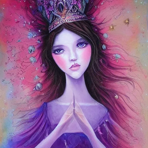 Image similar to an ethereal fantasy princess, beautiful painting