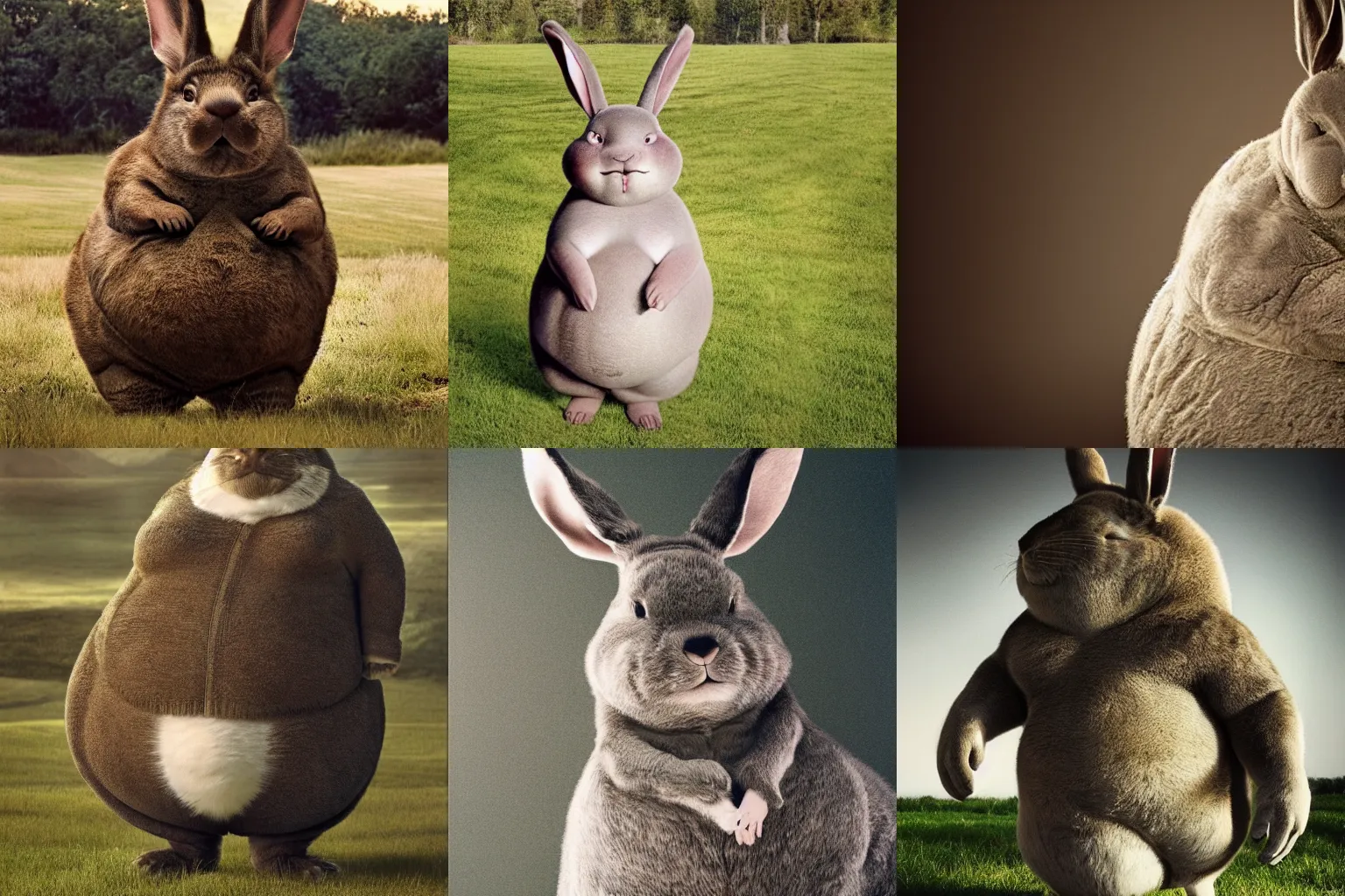 Prompt: Candid portrait photograph of Big Chungus taken by Annie Leibovitz