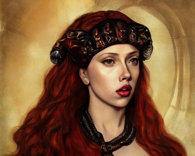 Prompt: scarlet johansson as athena, pre - raphaelite style,