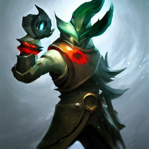 Image similar to pyke from League of Legends, trending on artstation, concept art, graphic style, visible brushstrokes,