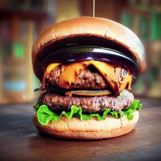 Prompt: steampunk Burger