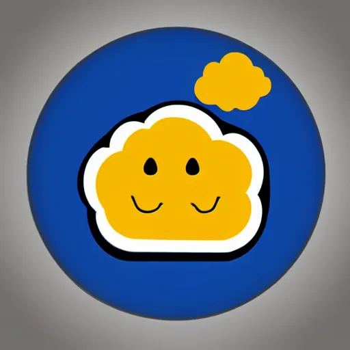 Image similar to happy cloud app logo, digital art, award winning