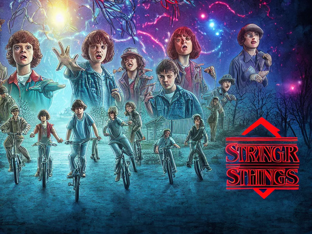 prompthunt: Dwayne Johnson in stranger things season 5 poster