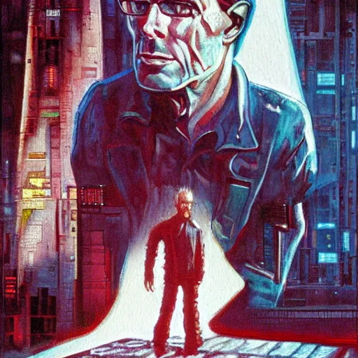 Image similar to neuromancer, painted by howard lyon