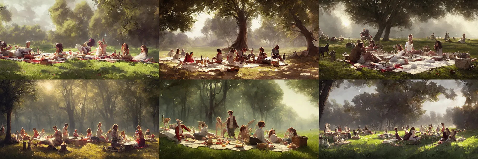 Prompt: The greatest picnic by greg rutkowski