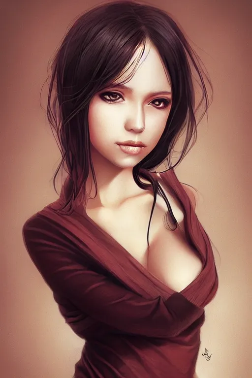 Image similar to virgin killer sweater portrait, by artgerm, WLOP