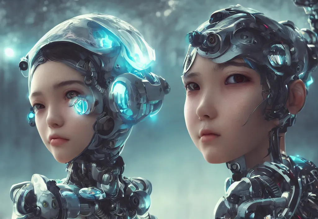 Image similar to cyborg girl kawaii renewable energy, ultra realistic, concept art, intricate details, highly detailed, photorealistic, octane render, 8 k